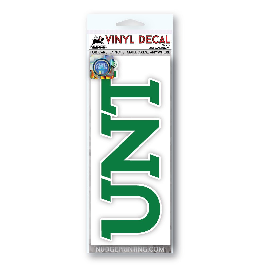 University of North Texas Mean Green UNT car decal bumper sticker - Nudge Printing