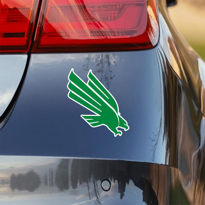 UNT University of North Texas Decal on a black car