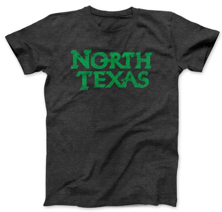 University of North Texas Mean Green Apparel Short Sleeve Dark Grey Heather Charcoal Shirt Tshirt