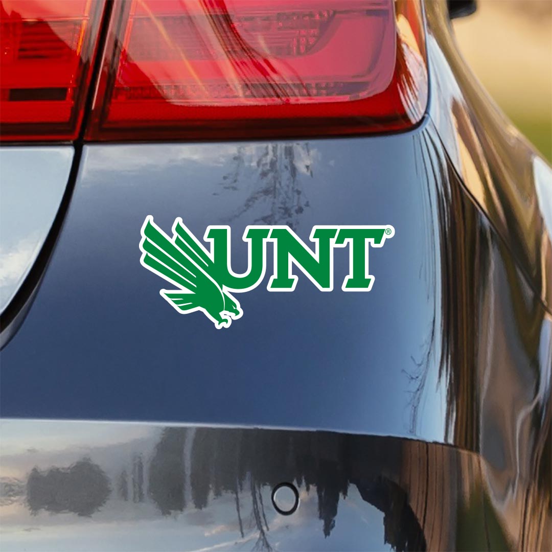 University of North Texas Mean Green Combo UNT Eagle Logo Car Decal Bu ...