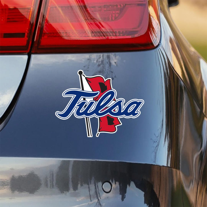 University of Tulsa Golden Hurricane Primary logo car decal bumper sticker - Nudge Printing