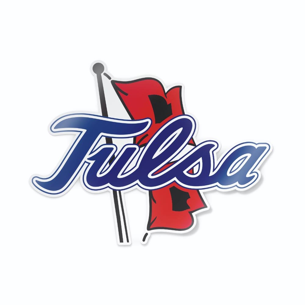 University of Tulsa Golden Hurricane primary logo cornhole decal sticker - Nudge Printing