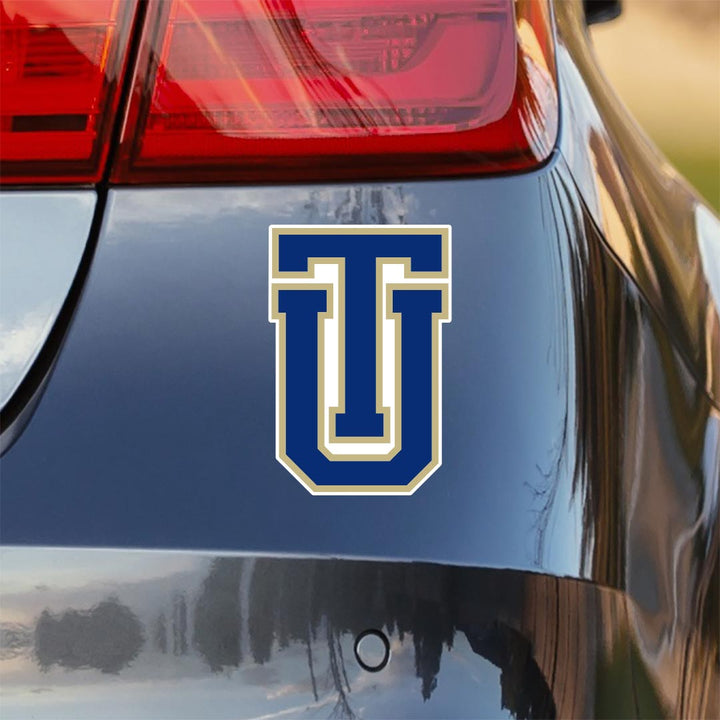 The University of Tulsa Golden Hurricane Stacked UT logo car decal bumper sticker - Nudge Printing