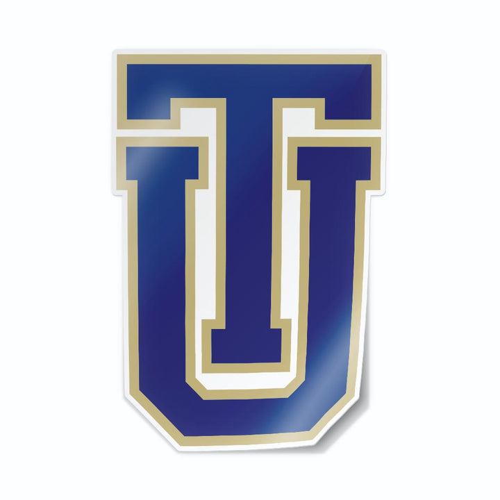 The University of Tulsa Golden Hurricane Stacked UT logo car decal bumper sticker - Nudge Printing