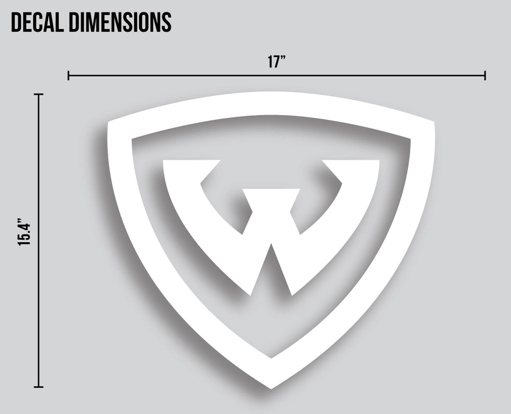 Wayne State University Warriors Cornhole Decal (White Block W) - Nudge Printing