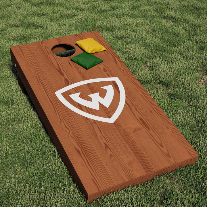 Wayne State University Warriors Cornhole Decal (White Block W) - Nudge Printing