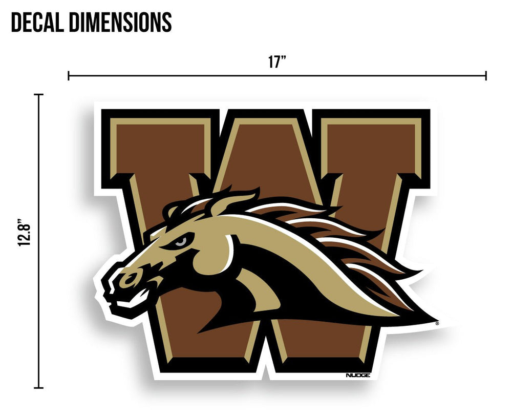 Western Michigan University Broncos Block W Logo Cornhole Decal - Nudge Printing