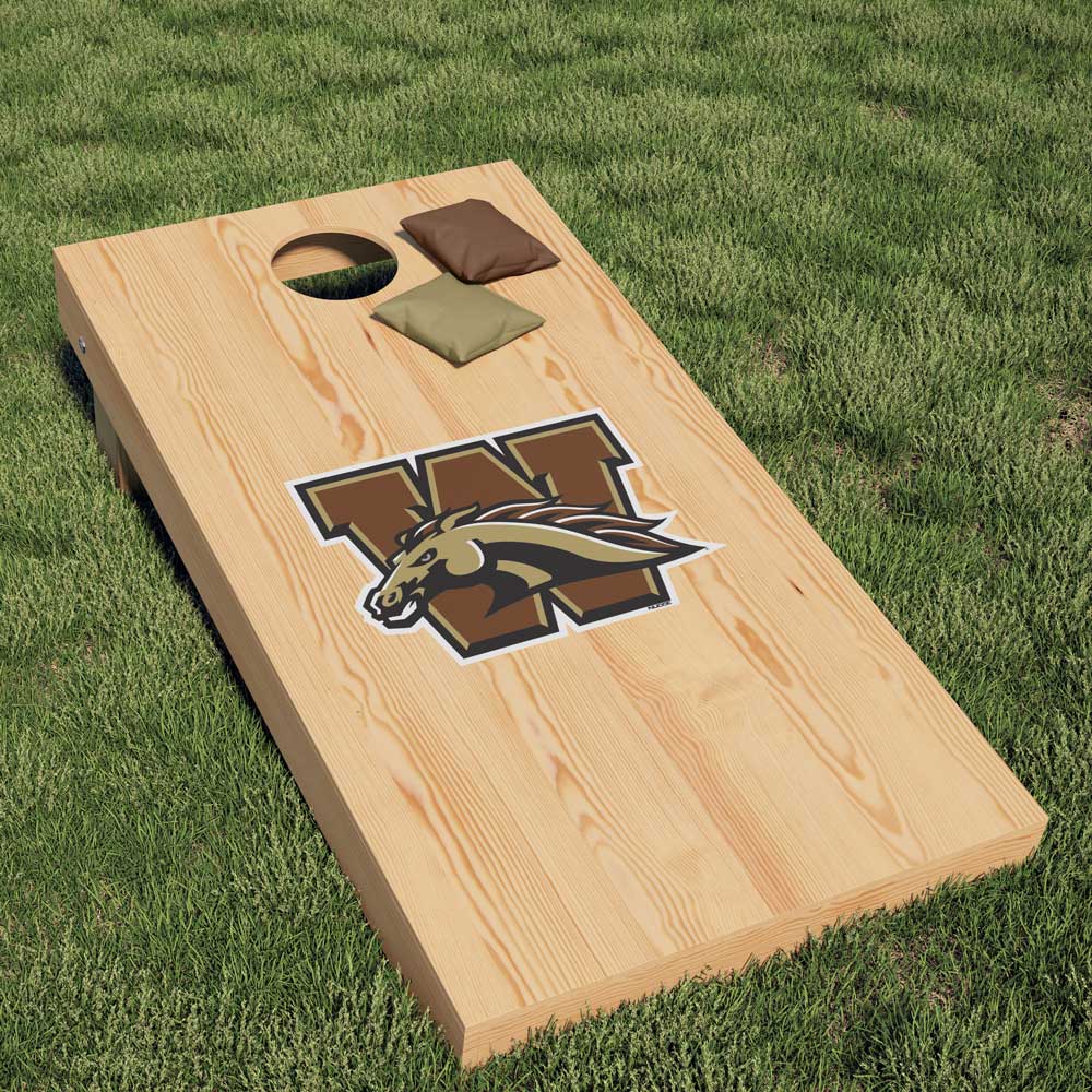 Western Michigan University Broncos Block W Logo Cornhole Decal - Nudge Printing