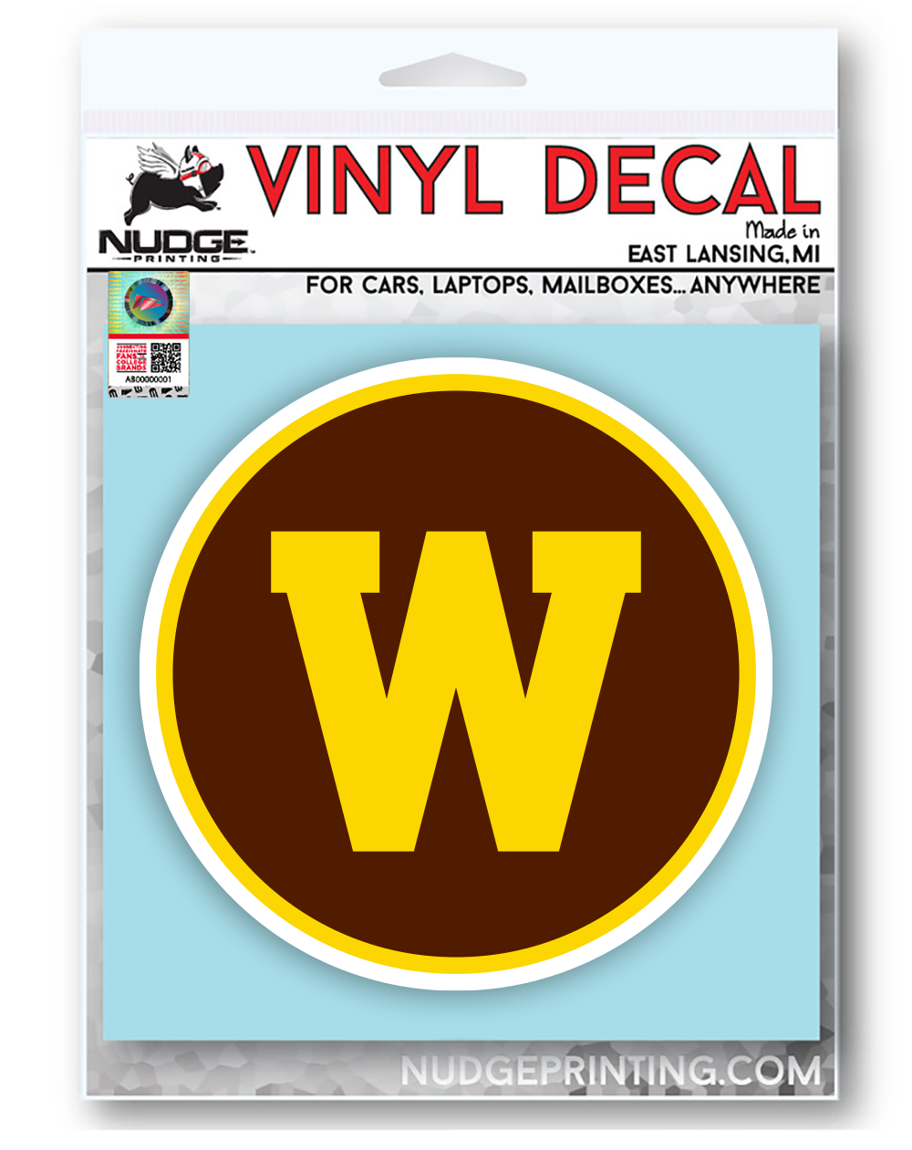 Wayne State University Full Color Block W Logo Car Decal – Nudge Printing