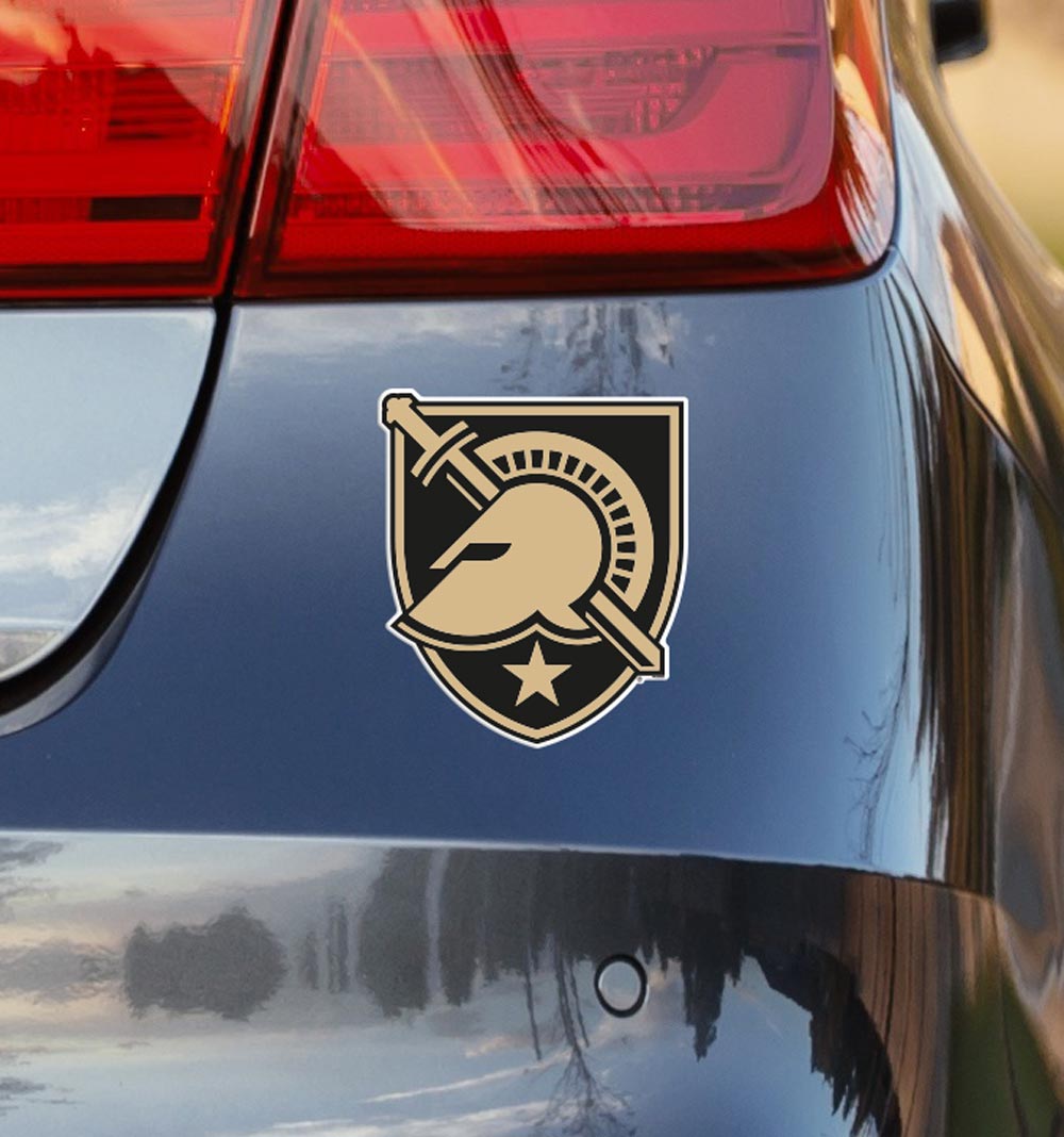 West Point Army Black and Gold Design Decal on Bumper of Car