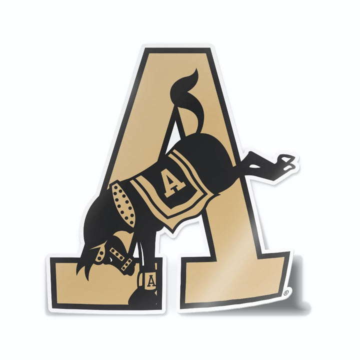 West Point Kicking Mule on a Block "A" Decal for Cornhole Boards