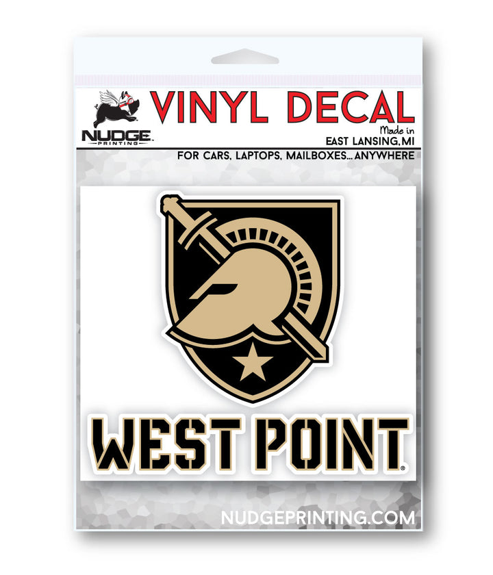 Army West Point Black and Creme Design Decal for Car
