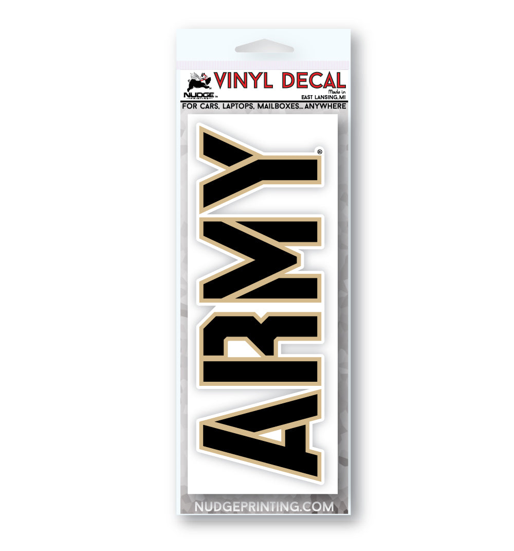 Block "Army" West Point Decal Nudge Printing