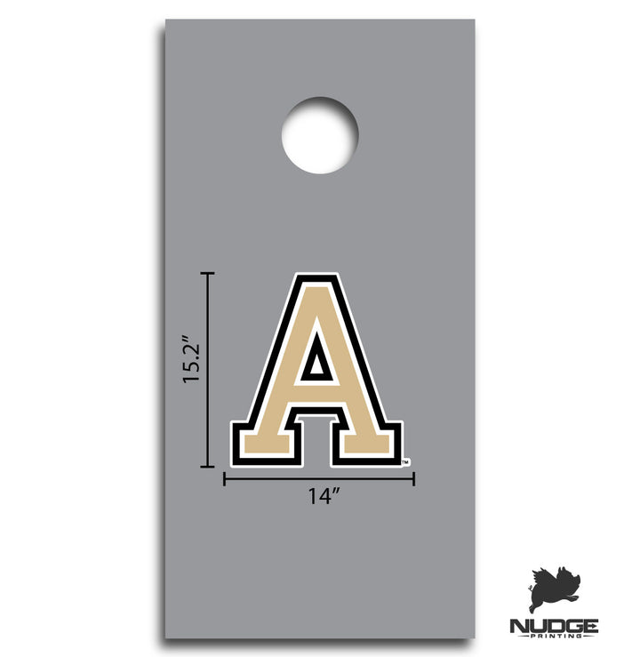 West Point Army Tan, Black, and White Block "A" Corn Hole