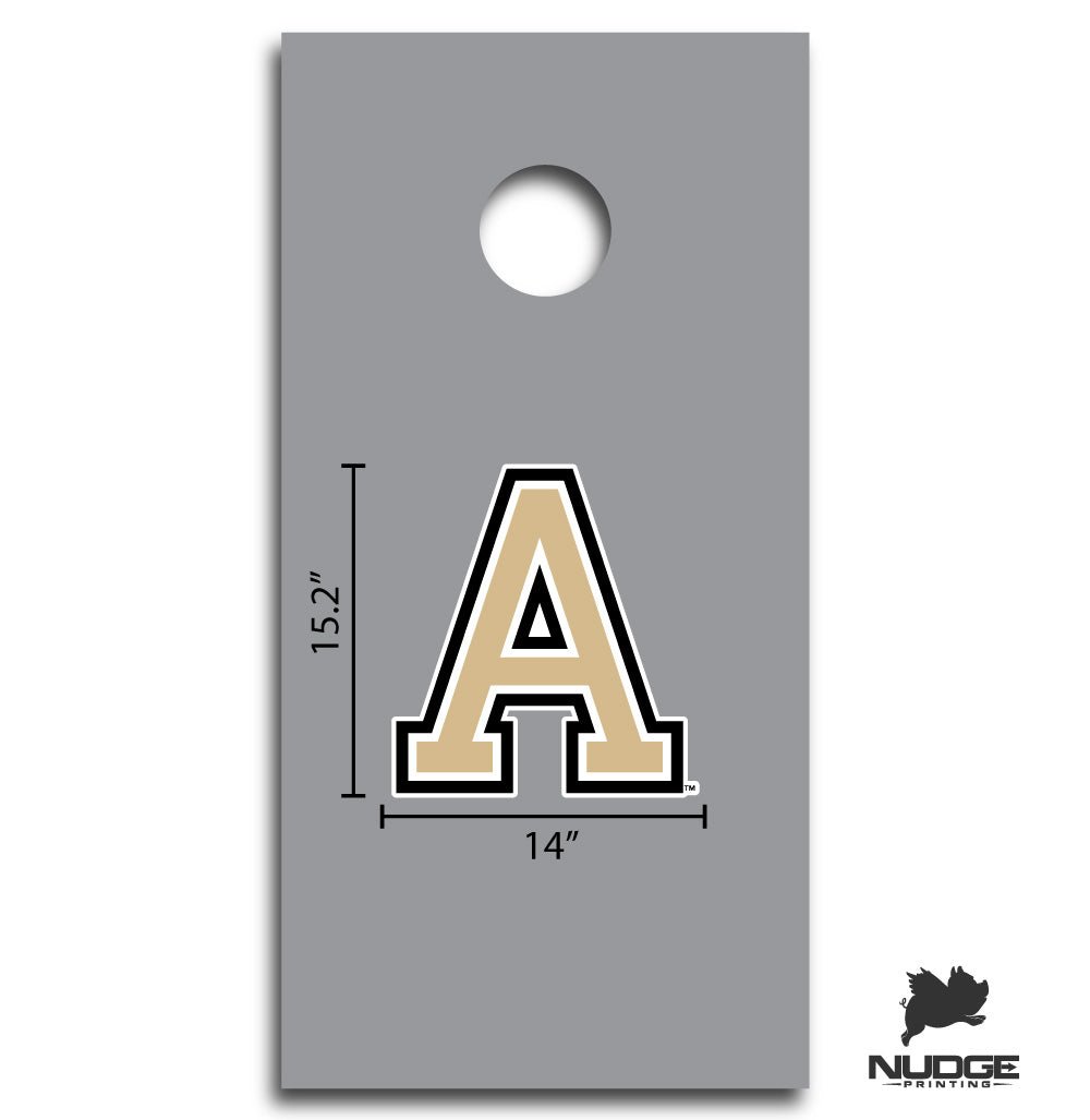 West Point Army Tan, Black, and White Block "A" Corn Hole