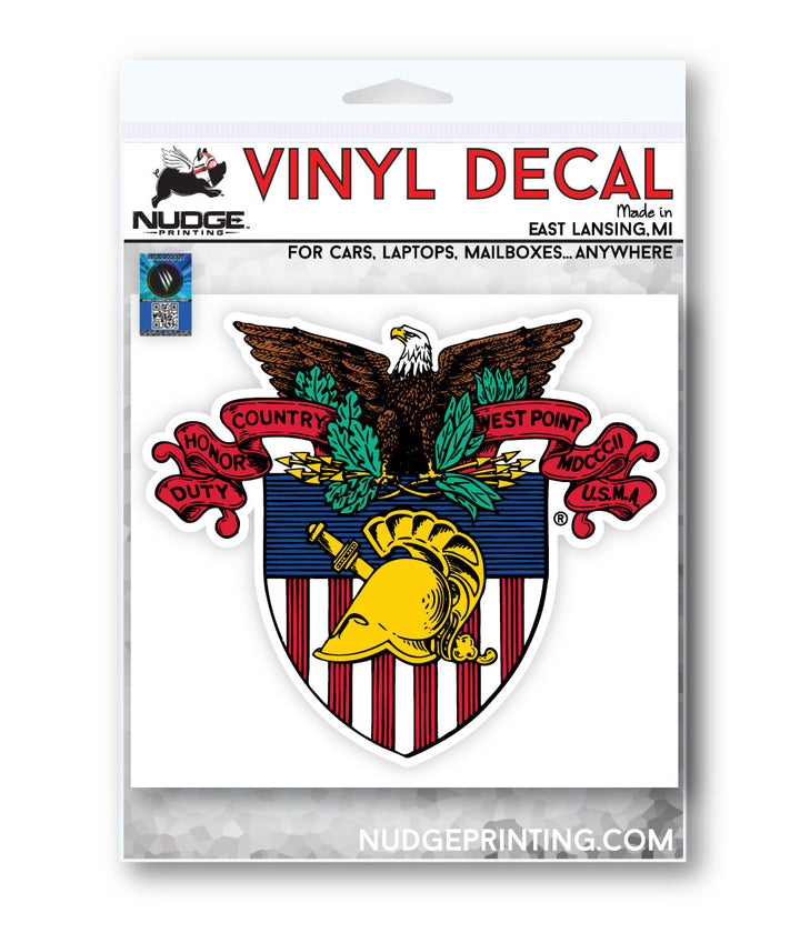 Army West Point Black Knights Vintage Shield Logo Cornhole Decal - Nudge Printing