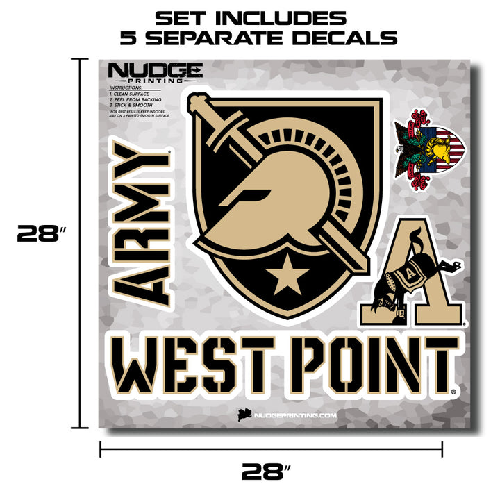 Army West Point Black and Tan Shield Plus 5 Other Wall Decals