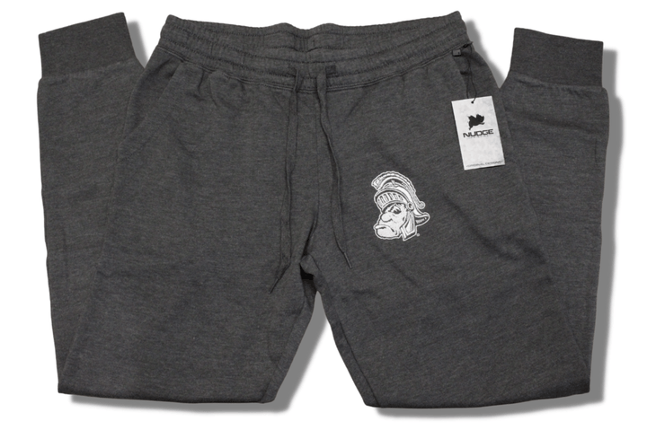 Women's Michigan State Spartans Gruff Sparty Dark Heather Grey MSU Joggers Sweatpants Edit alt text