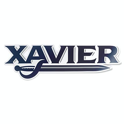 Xavier University Musketeers Block Wordmark with Sword Logo Cornhole Decal