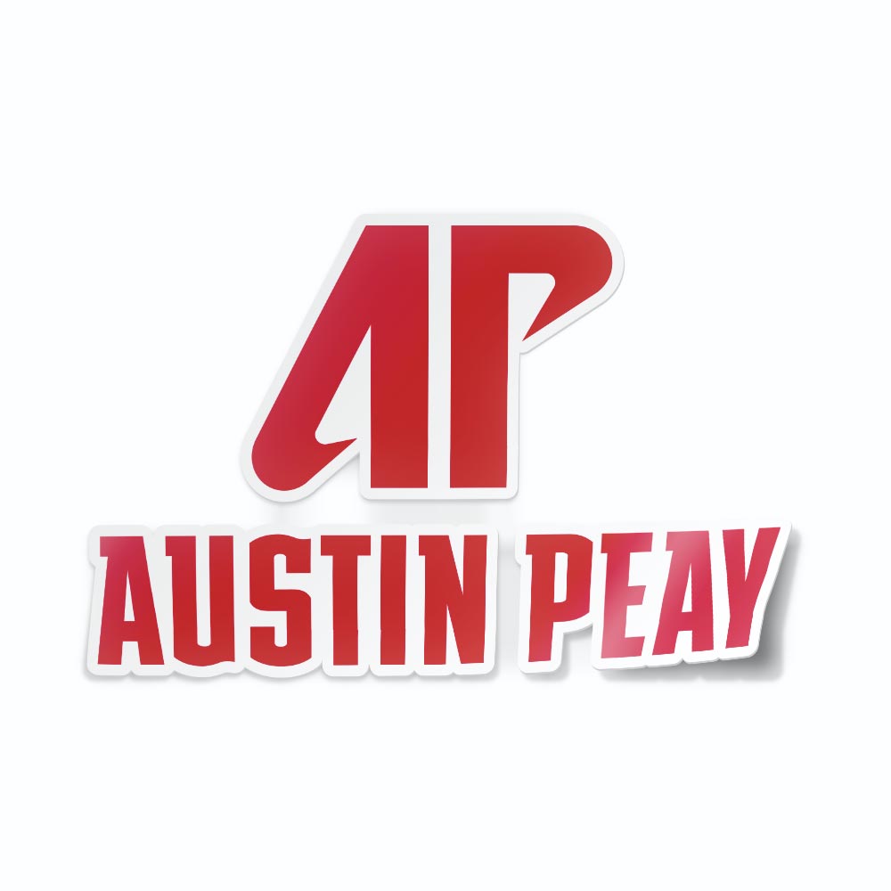 Austin Peay State University Governors AP with Wordmark Logo Car Decal Bumper Sticker