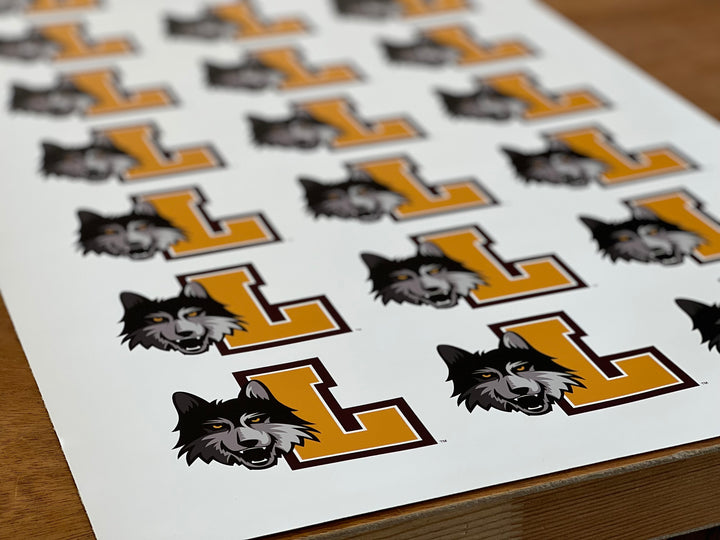 Loyola University Chicago Ramblers Block L and Wolf Combo Car Decal