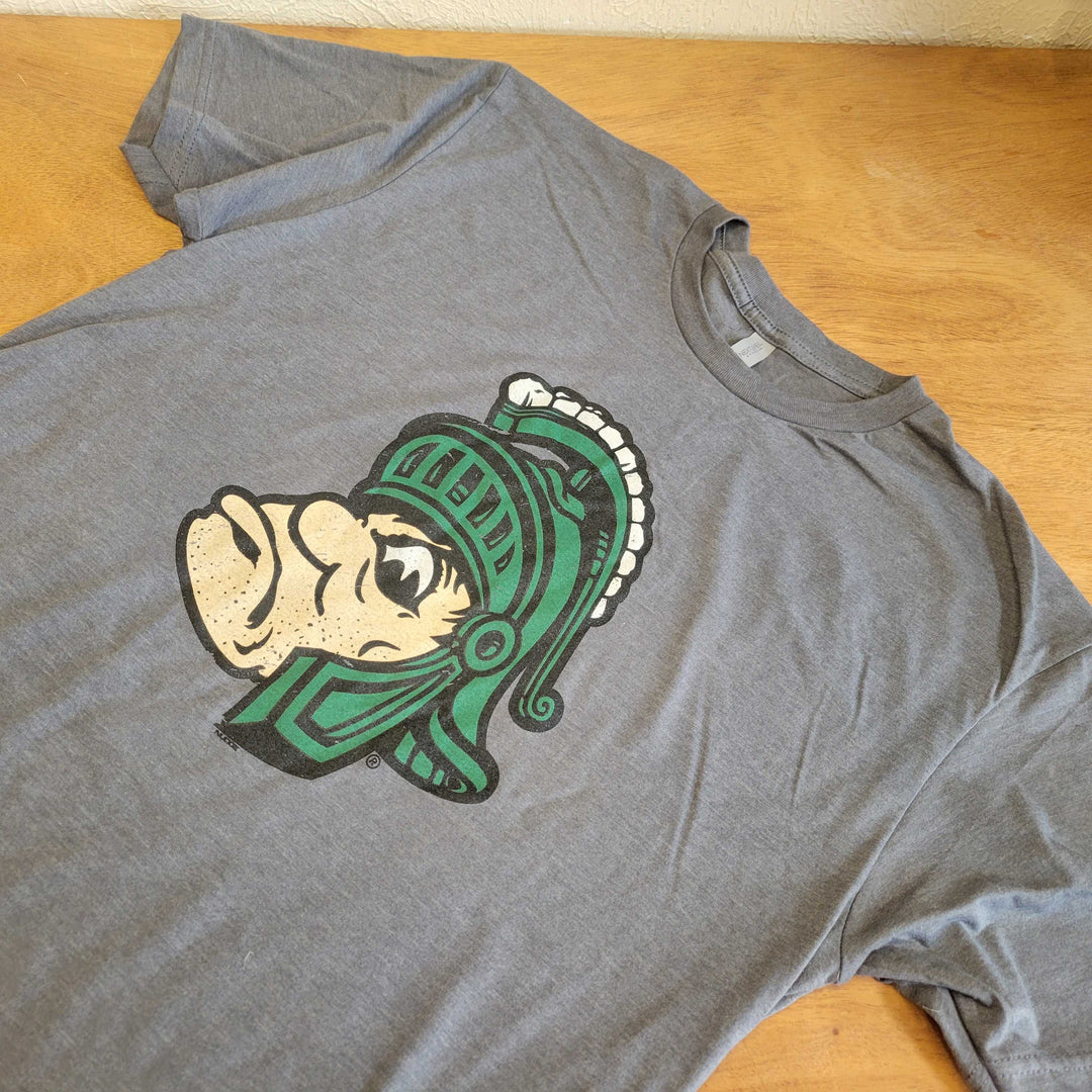 Michigan State Spartans Full Color Gruff Sparty Grey Short sleeve shirt